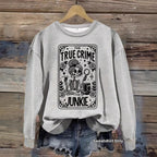 Skull skull book flower pattern printed long sleeved shirt