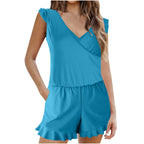 Women One-Piece Swimsuit with Ruffle Design Plus Size Swimwear Export Style