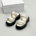 Thick-soled sandals, platform sandals, comfortable outer wear, genuine leather strappy sandals for women