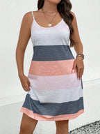 Printed camisole plus size women's dress