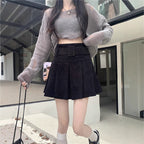 Big Size Corduroy A-Line Skirt for Women Spring New Style Chiffon Mini Skirt Plus Size Slimming Skirt
