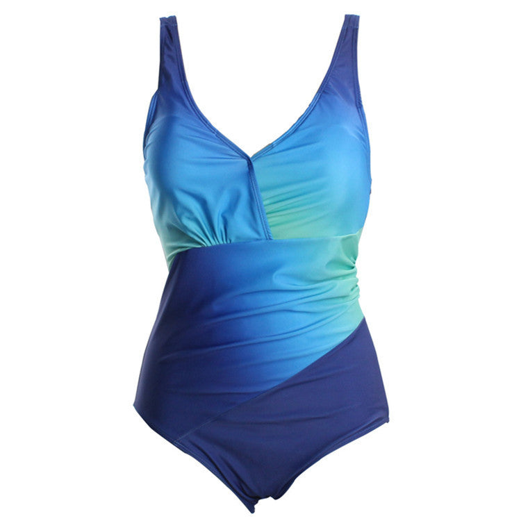 plus-size tummy-hiding slimming one-piece swimsuit for women