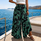 Summer casual pants, high waist wide leg pants, plus size women's clothing, plus size women's pants, plus size women's pants