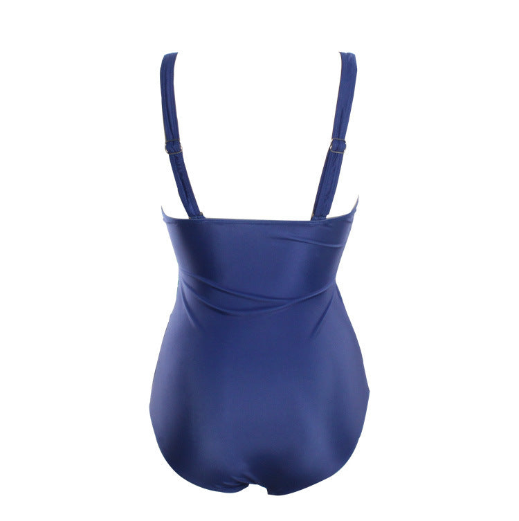 plus-size tummy-hiding slimming one-piece swimsuit for women