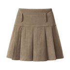 Big Size Corduroy A-Line Skirt for Women Spring New Style Chiffon Mini Skirt Plus Size Slimming Skirt