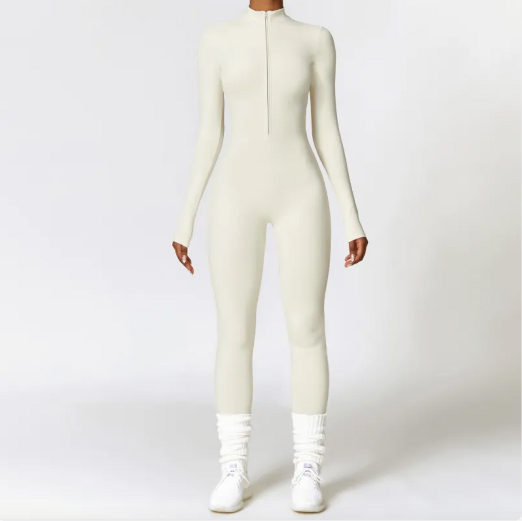 Women's Warm Zipper Yoga Jumpsuit