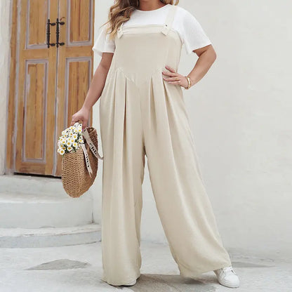 Wide Leg Overalls for Women - Loose Fit, Plus Size, Summer Style - Everyday Curves