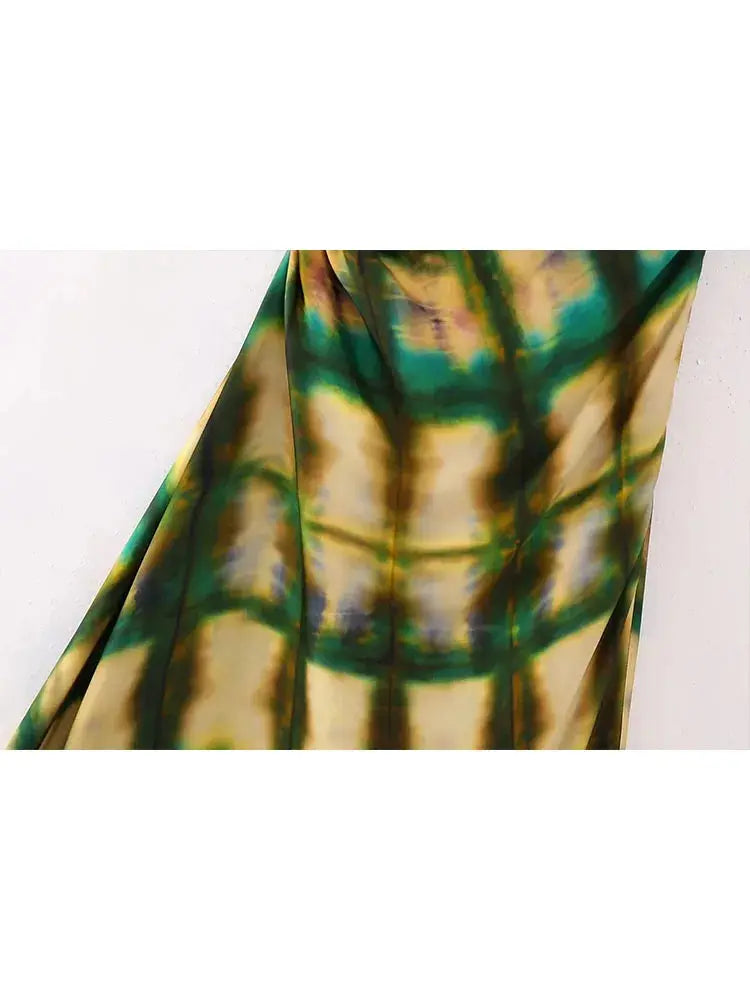 Women Printed Midi Dress Fashion Spaghetti Straps Female Party Evening Dresses Sling Dress Elegant Slim Dresses - Everyday Curves