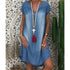 Denim Dress Plus Size 1XL-5XL Women&