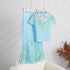 Designer Plus-Size Long Sleeve Top & Fold Skirt Set