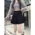 Big Size Corduroy A-Line Skirt for Women Spring New Style Chiffon Mini Skirt Plus Size Slimming Skirt - Everyday Curves