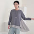 Fashionable Loose Knit Sweater for Women with Patchwork Design Casual Office Wear Plus Size Comfort Fit Top - Everyday Curves