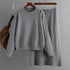 Two Pieces Outfit Women Casual 2 Piece Knit Sweater Skirt Sets Knitted Women Clothing - Everyday Curves