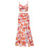 European And American Style Sling Print Pleated Slit Sexy Two Piece Dress Plus Size Women Clothing - Everyday Curves