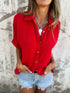Collared Neck Half Sleeve Shirt Plus Size - Everyday Curves