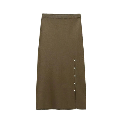asymmetric knit sweater set