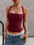 Ribbed Square Neck Cami 6