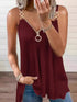 Zipper Detail Chain Strap Cami 