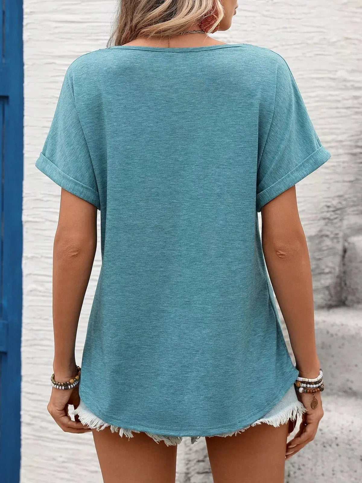 Lace Trim Short Sleeve T-Shirt 6
