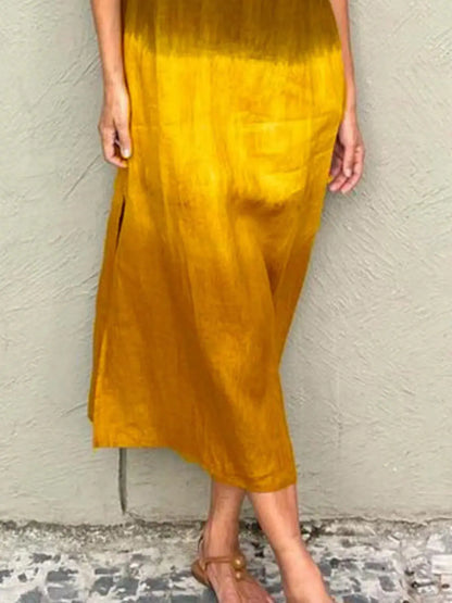 Full Size Sleeveless Gradient Tank Midi Dress Plus Size 18