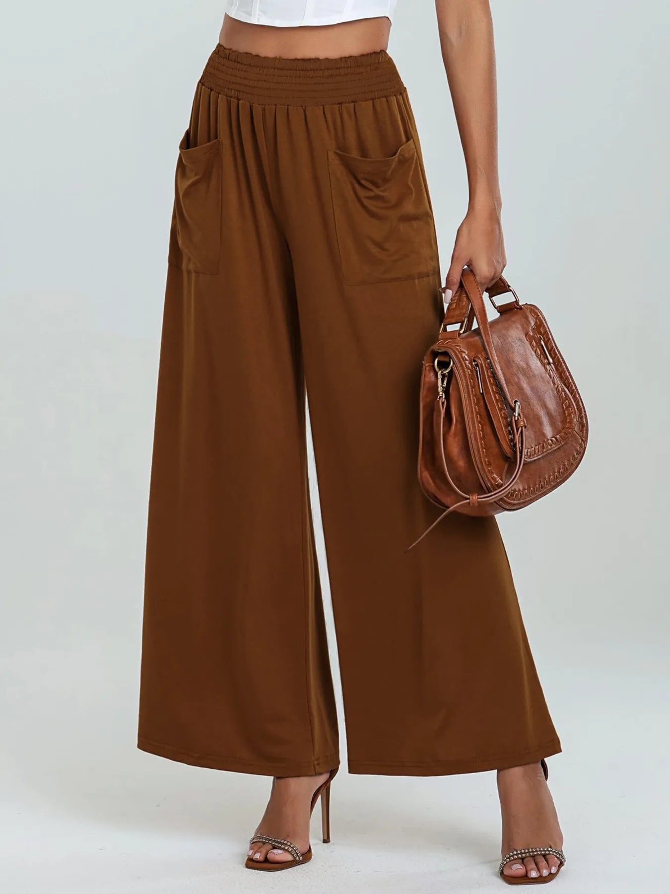Wide Leg Pants with Pockets 1