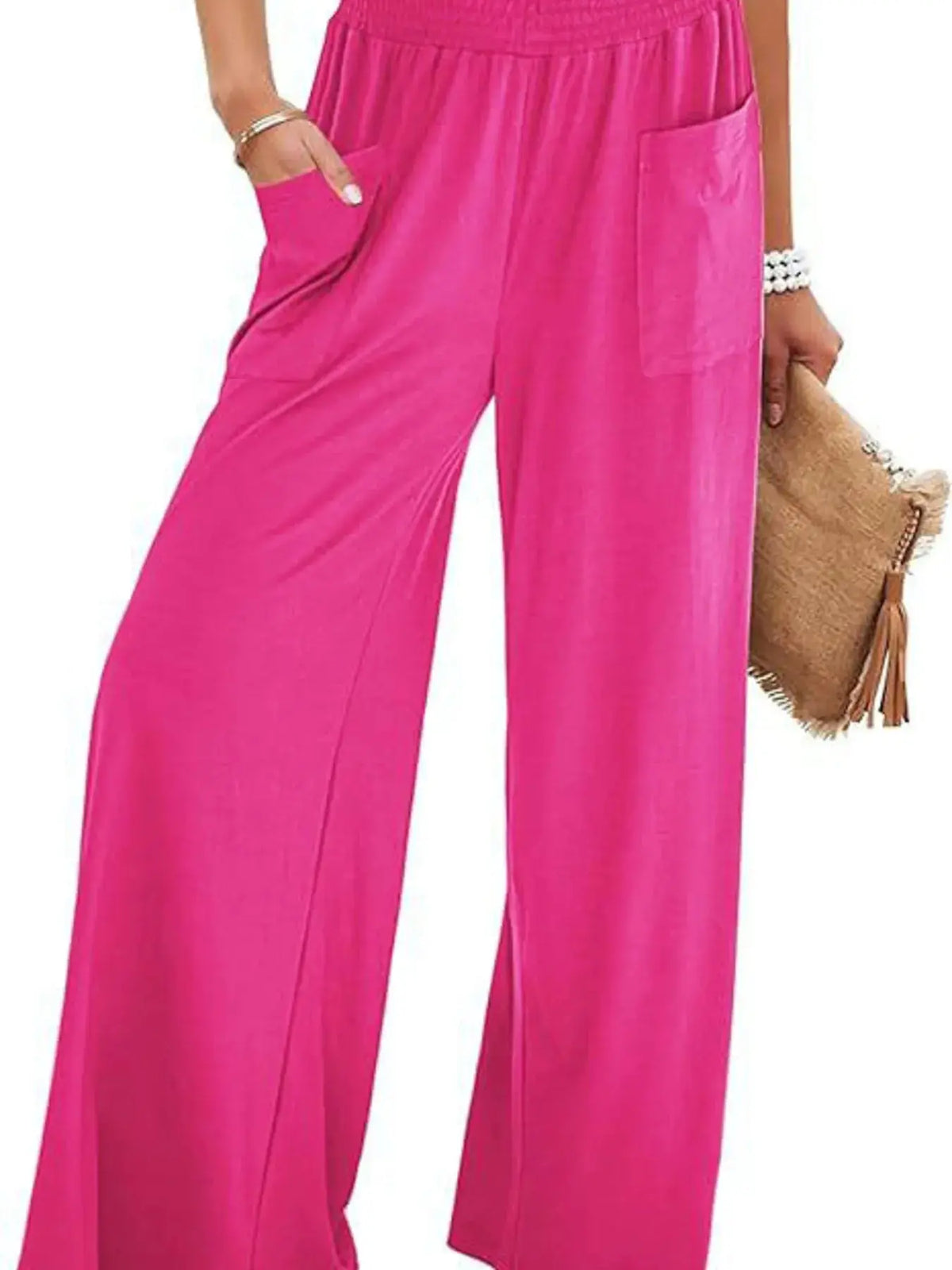 Wide Leg Pants with Pockets 5
