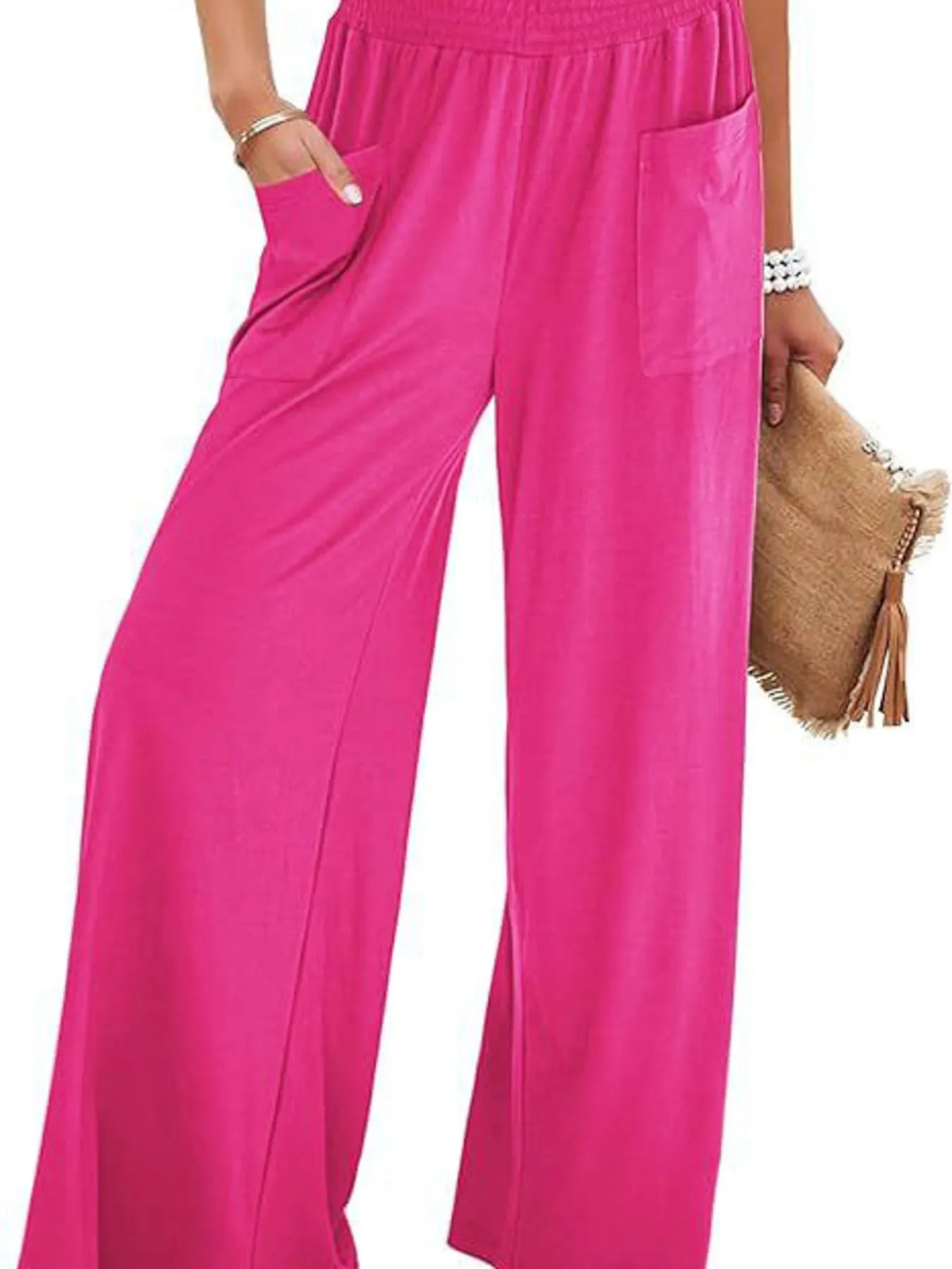 Wide Leg Pants with Pockets 5