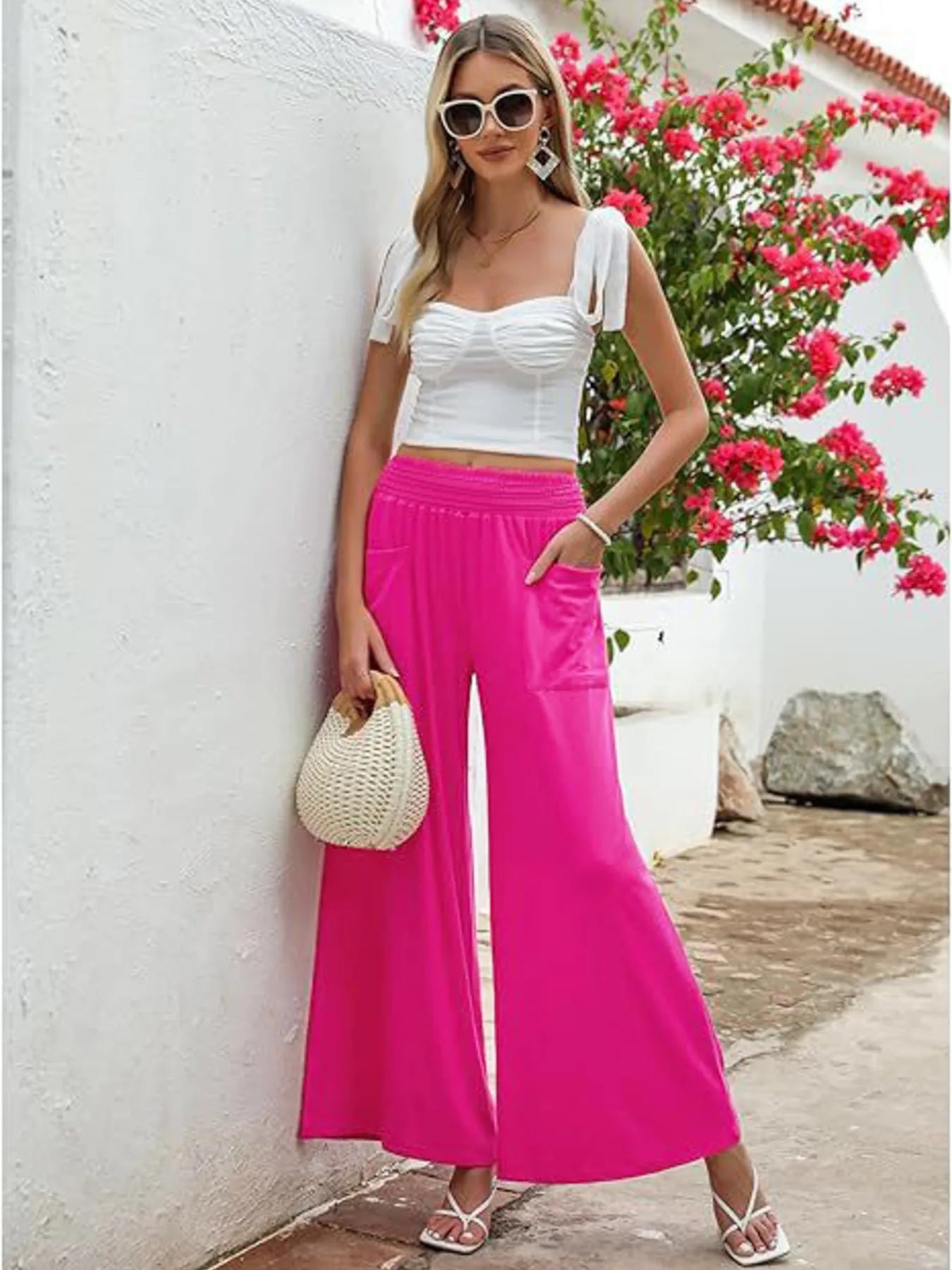 Wide Leg Pants with Pockets 6
