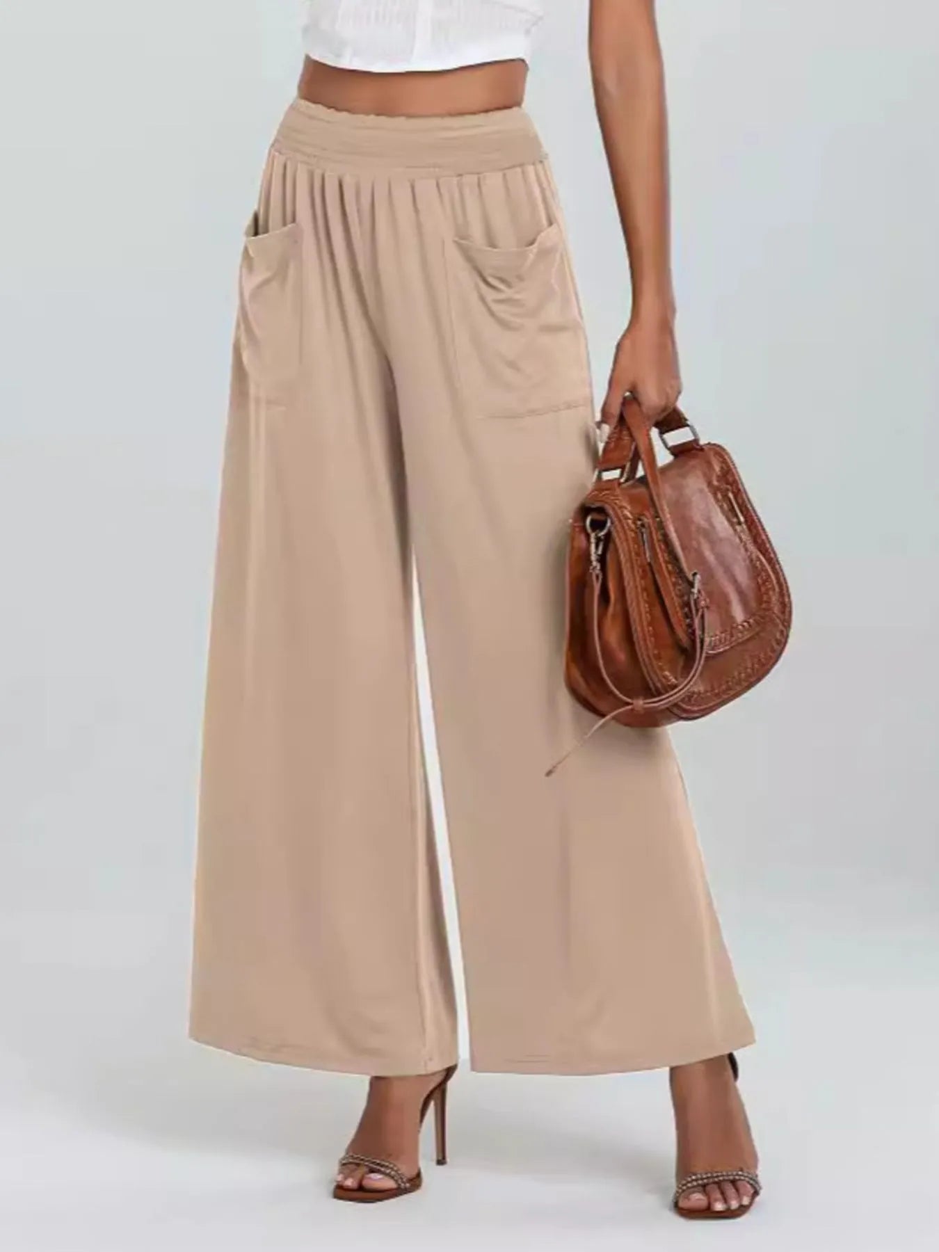 Wide Leg Pants with Pockets 7