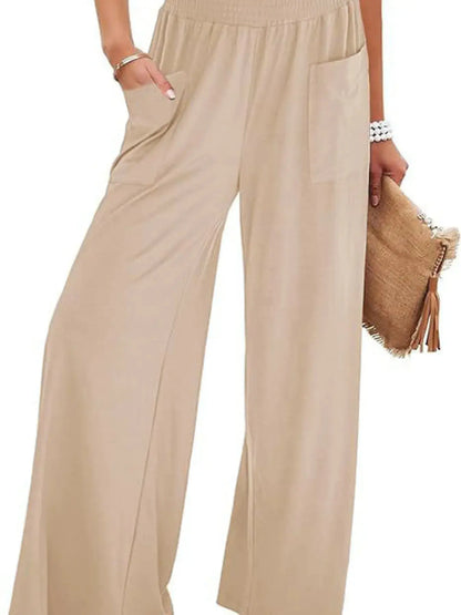 Wide Leg Pants with Pockets 9