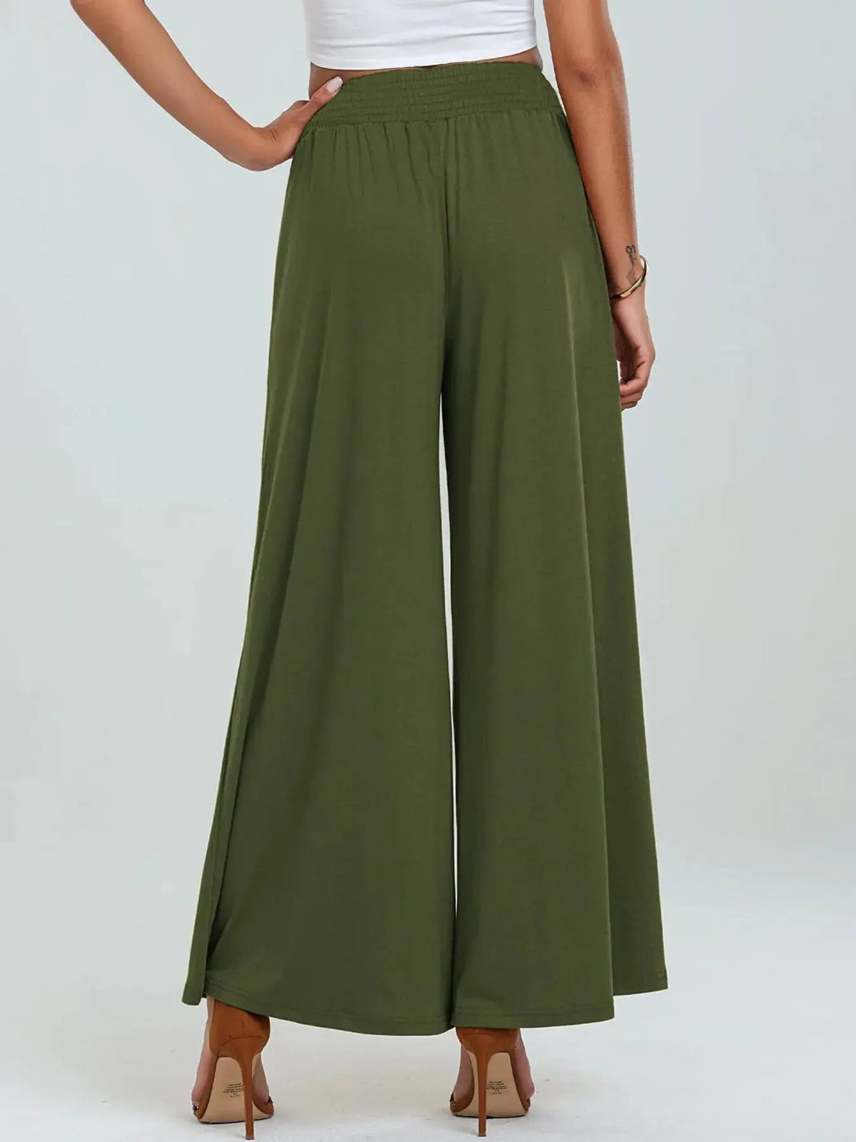 Wide Leg Pants with Pockets 11