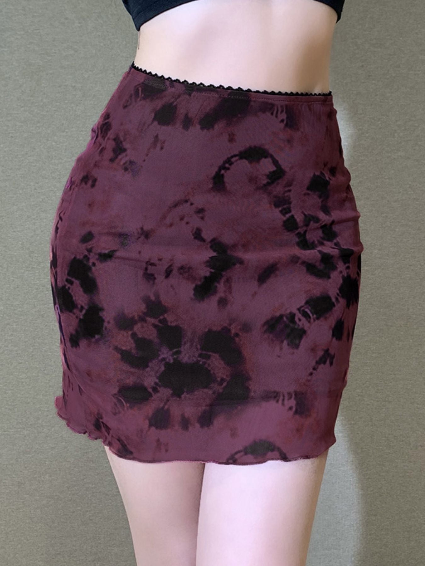Tie-Dye Bodycon Mini Skirt 3