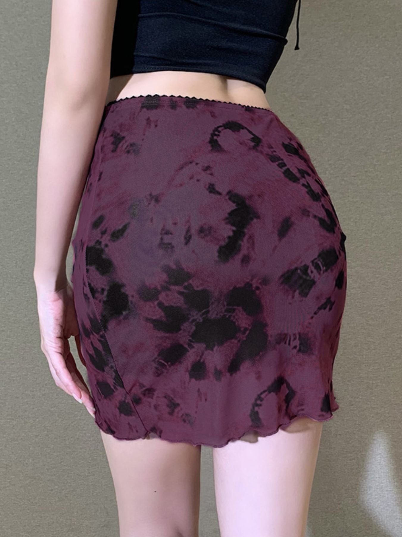 Tie-Dye Bodycon Mini Skirt 4