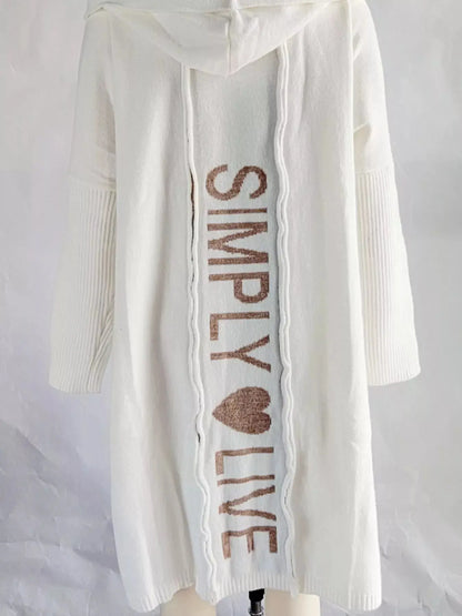 Full Size Hooded Knit Open Front Cardigan Plus Size11