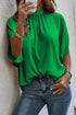 Tie Back Slit Half Sleeve Blouse 