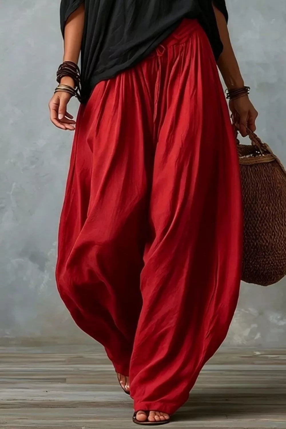Off-Shoulder Top and Wide-Leg Pants 1