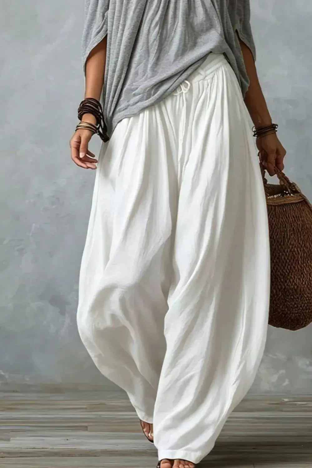 Off-Shoulder Top and Wide-Leg Pants 8