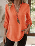 Notched Roll-Up Sleeve Blouse for Women 3