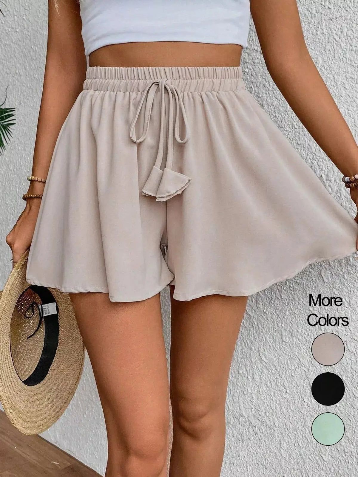 Flowy Drawstring Waist Shorts Chic 7