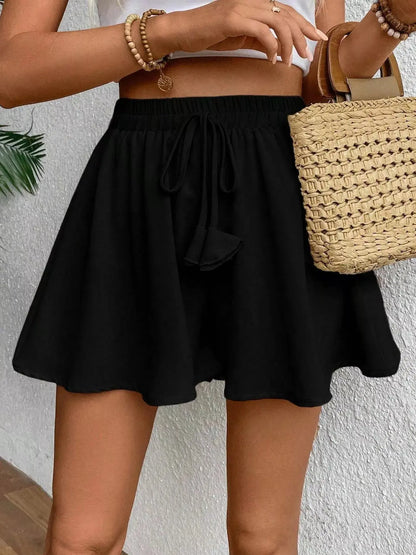 Flowy Drawstring Waist Shorts 4
