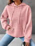 Full Size Textured Kangaroo Pocket Hoodie 8