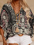 Printed V-Neck Half Sleeve Top 5