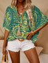 Printed V-Neck Half Sleeve Top 8