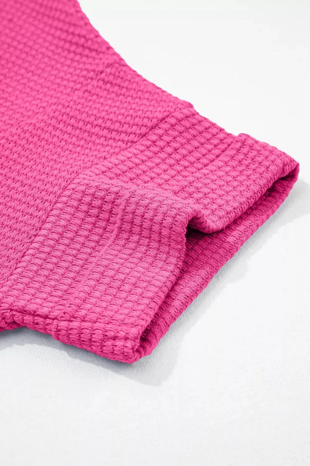 Waffle Knit V-Neck T-Shirt 8