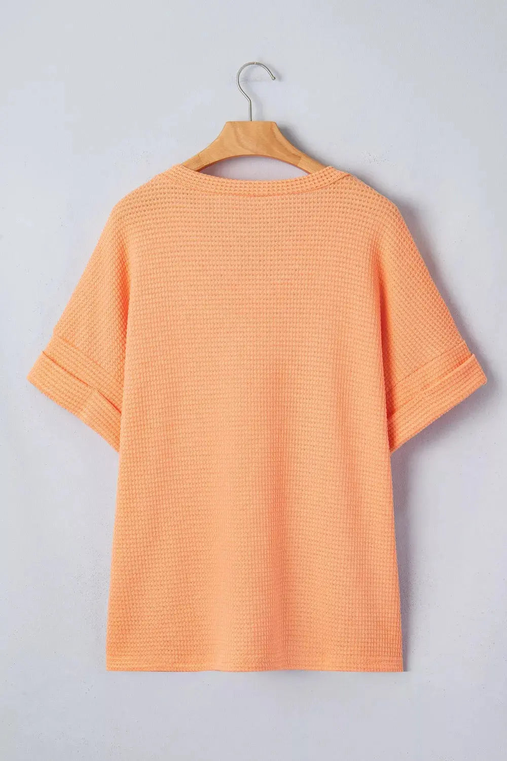 Waffle Knit V-Neck T-Shirt 16