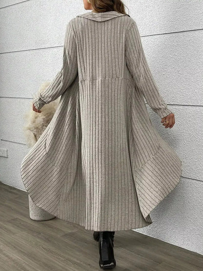 Full Size Plaid Dress &amp; Ribbed Knit Cardigan Set Plus Size Features:RuffledNumber of pieces:Two-pieceStretch:Slightly stretchyMaterial composition:100% polyesterCare instructions:Machine wash cold. Tumble dry low.Imported Product Measurements (Measurements by inches) &amp; Size Conversion 5