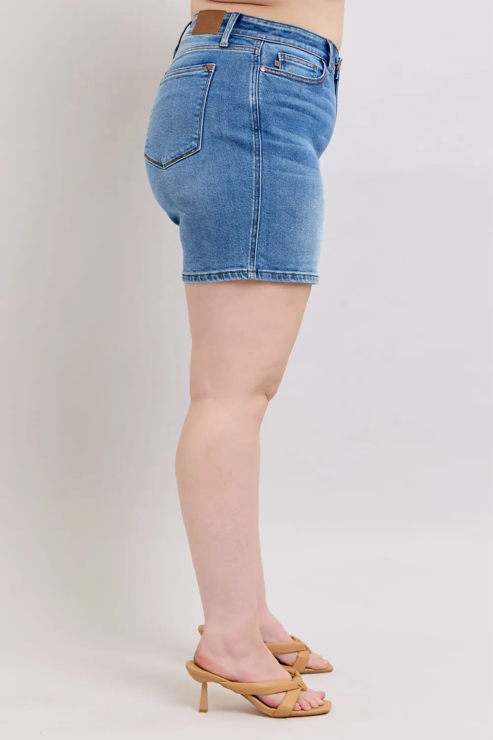 Judy Blue Full Size 2 Button Denim Shorts 2