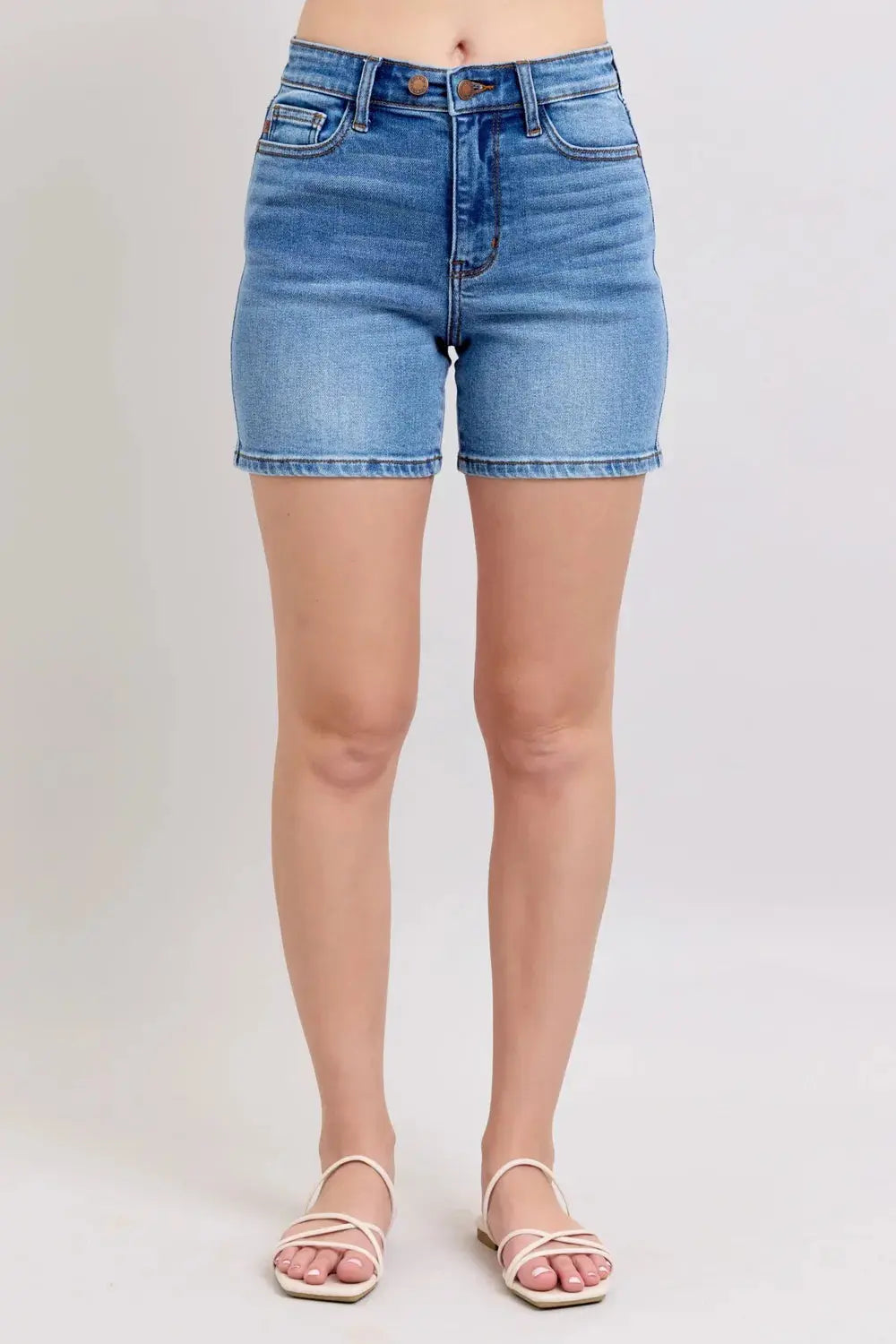 Judy Blue Full Size 2 Button Denim Shorts16