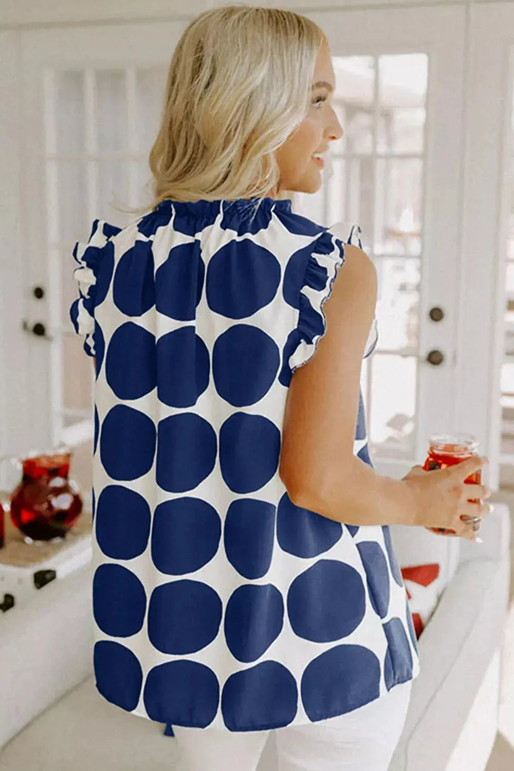 Polka Dot Ruffled Cami B
