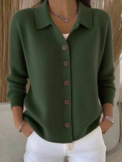 Full Size Button-Down Knit Cardigan Plus Size 3